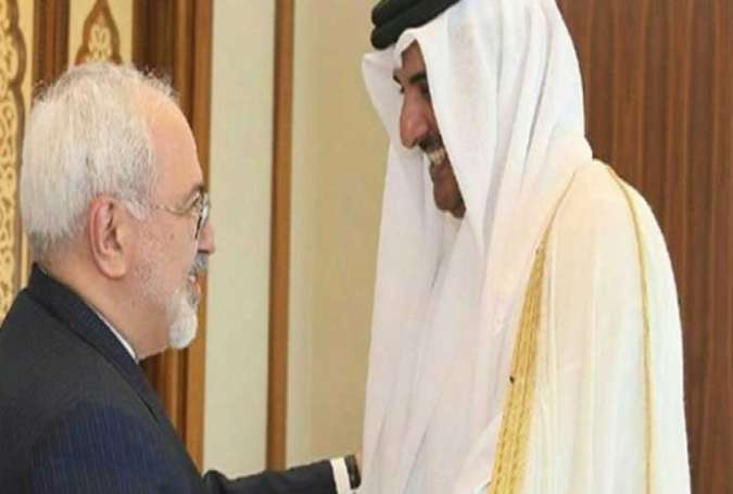 امير قطر يستقبل الوزير ظريف بحفاوة