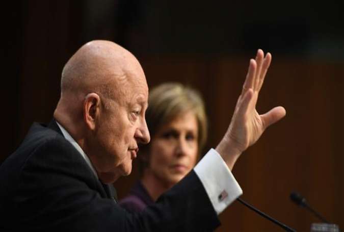 Former Director of National Intelligence James Clapper testifies before the US Senate Judiciary Committee on Capitol Hill in Washington, DC, May 8, 2017. (Photo by AFP)