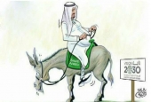 کاریکاتورهای رسانه‌های قطری علیه پادشاه عربستان