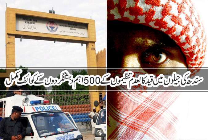 سندھ کی جیلوں میں قید کالعدم تنظیموں کے 500 اہم دہشتگردوں کے کوائف مکمل