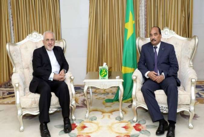 ظريف يبحث مع الرئيس الموريتاني العلاقات الثنائية واوضاع المنطقة