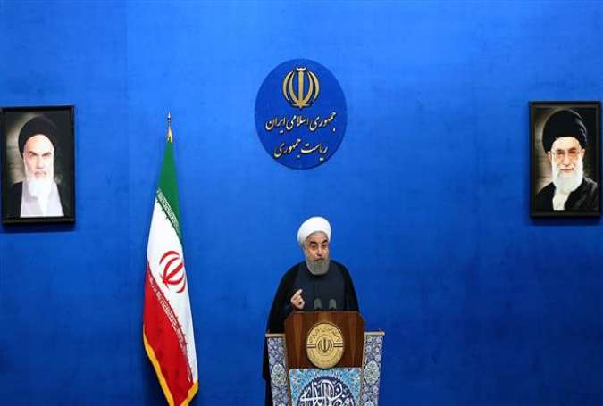 Iranian President Hassan Rouhani addresses a gathering held in Tehran on June 20, 2017. (Photo by IRNA)