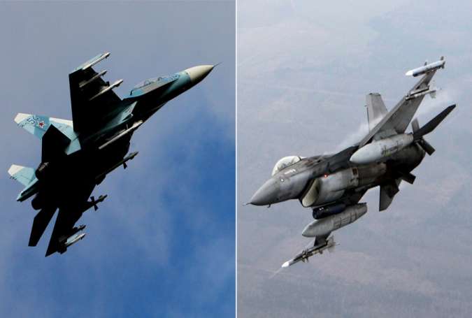 Russian Su-27 Confronts NATO F-16 Approaching Country’s Defense Minister’s Plane