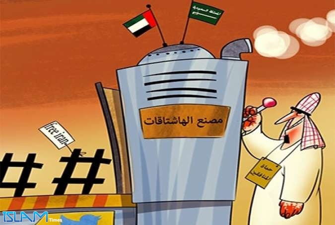 كاريكاتير.. مصنع الهاشتاغات السعودي ضد ايران