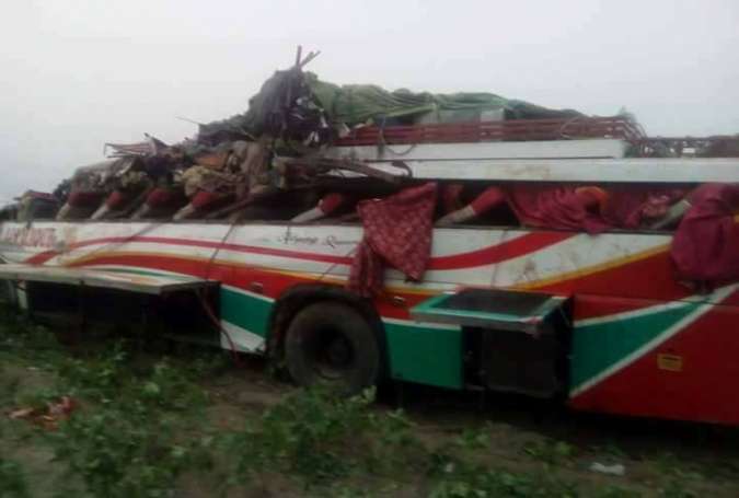 لیہ، راولپنڈی جانیوالی بس کو حادثہ، 18 مسافر جاں بحق، 25 سے زائد زخمی