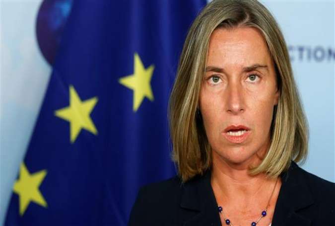European Union foreign policy chief Federica Mogherini addresses a news conference after meeting Russian Foreign Minister Sergei Lavrov (not pictured) in Brussels, Belgium, July 11, 2017. (Photo by Reuters)