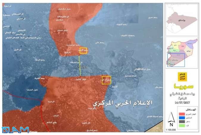 بالخريطة…..وضعية السيطرة في البادية السورية