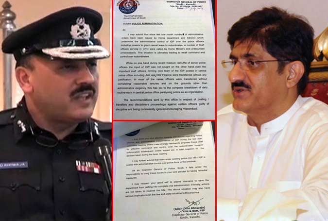 سندھ میں امن و امان کی صورتحال شدید خراب ہونے کا خطرہ ہے، آئی جی سندھ کا وزیراعلیٰ کو خط