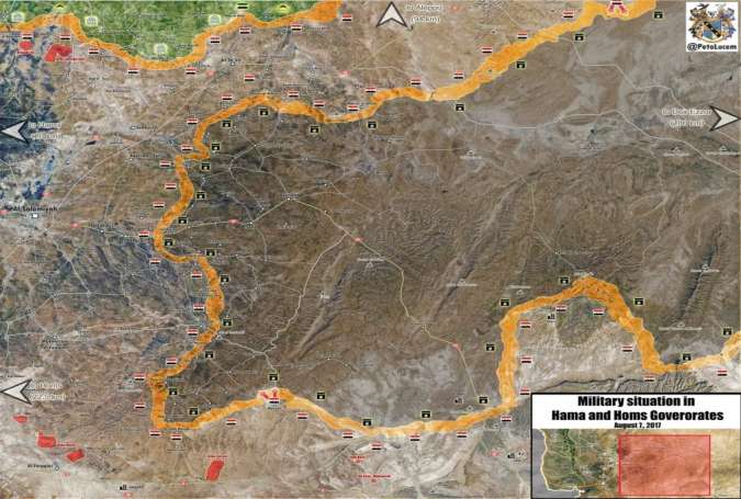 Peta perang di al-Sukhnah