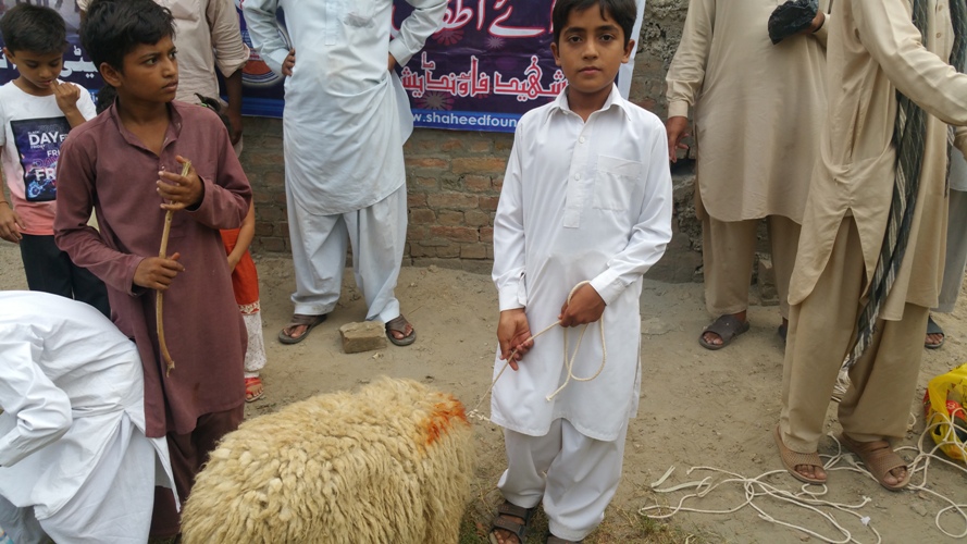 ڈیرہ اسماعیل خان میں شہید فاؤنڈیشن پاکستان کیجانب سے شہداء کے بچوں میں قربانی کے جانوروں کی تقسیم