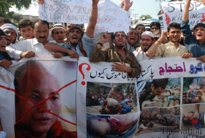 روہنگیا مسلمانوں پر تشدد کیخلاف پشاور اور دیر میں احتجاجی مظاہرے