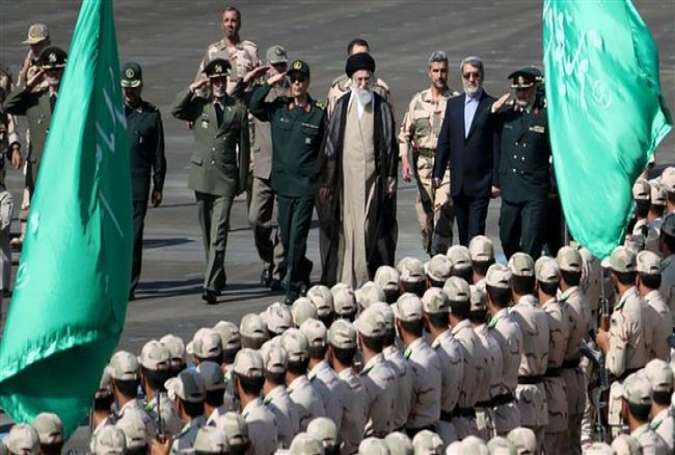 Leader of the Islamic Revolution Ayatollah Seyyed Ali Khamenei is seen at the graduation ceremony of Iran