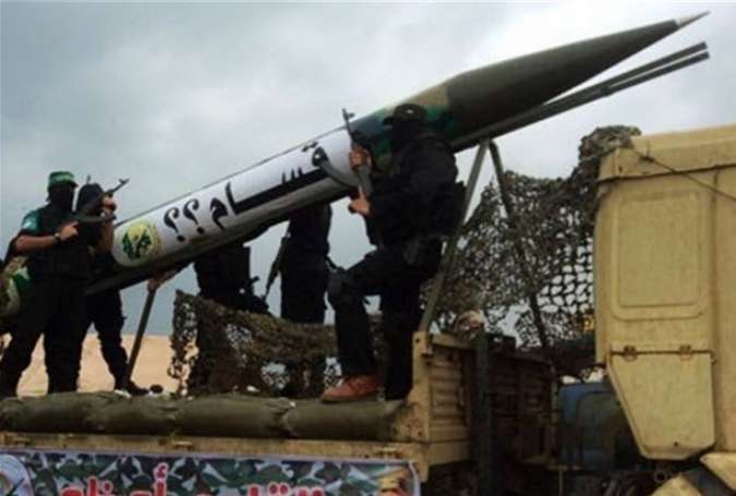 آزمایش موشکی حماس در غزه