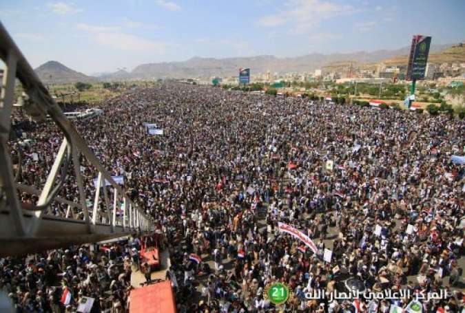 Yemenis Mark Revolution Victory in Massive Rallies, Slam Saudi Aggression