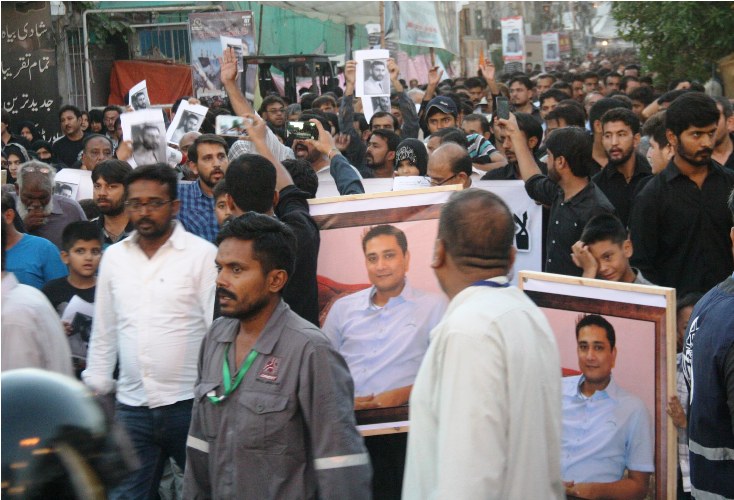 کراچی میں نشتر پارک تا نمائش چورنگی لاپتہ شیعہ افراد کے اہل خانہ کے احتجاج کی تصویری جھلکیاں