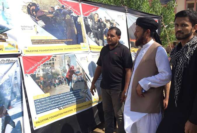 کراچی، جامعہ اردو میں فلسطین فاؤنڈیشن اور آئی ایس او کے تحت انتفاضہ الاقصیٰ کے عنوان پر تصویری نمائش کا انعقاد