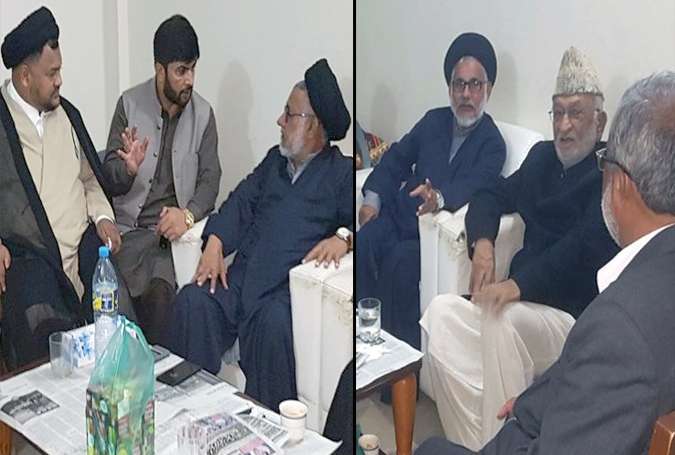 علامہ عباس کمیلی اور علامہ ناظر تقوی کی وفود کے ہمراہ بغدادی تھانے میں علامہ حسن ظفر نقوی سے ملاقات، اظہار یکجہتی و حمایت کا اعلان