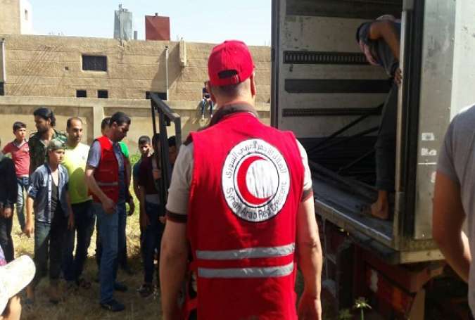 الهلال الأحمر السوري يدخل قافلة مساعداتٍ إنسانية إلى ’’كناكر’