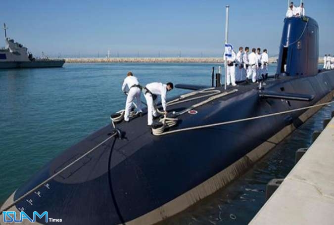 A file photo of the Israeli military’s German-made Dolphin-Class submarine