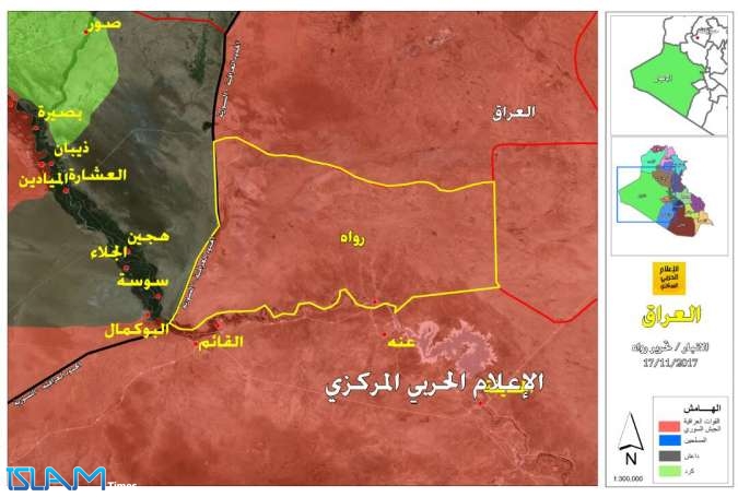 بالخريطة .. سيطرة القوات العراقية على قضاء راوة بالكامل