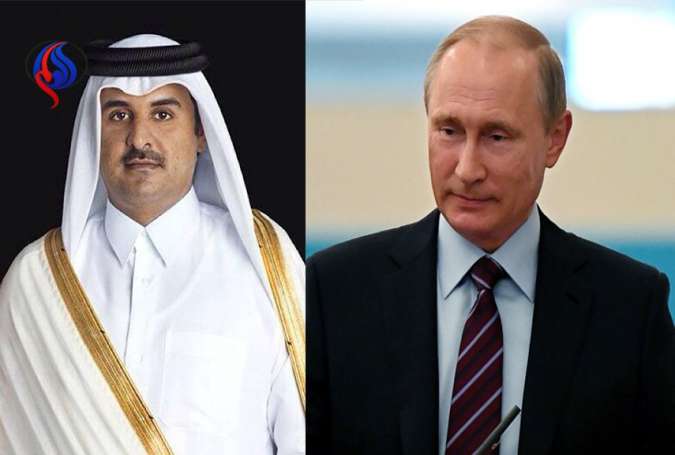 گفتگوی تلفنی رئیس جمهوری روسیه و امیر قطر