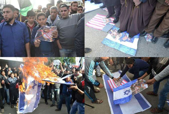 مردم فلسطین تصاویر ولیعهد عربستان را به آتش کشیدند