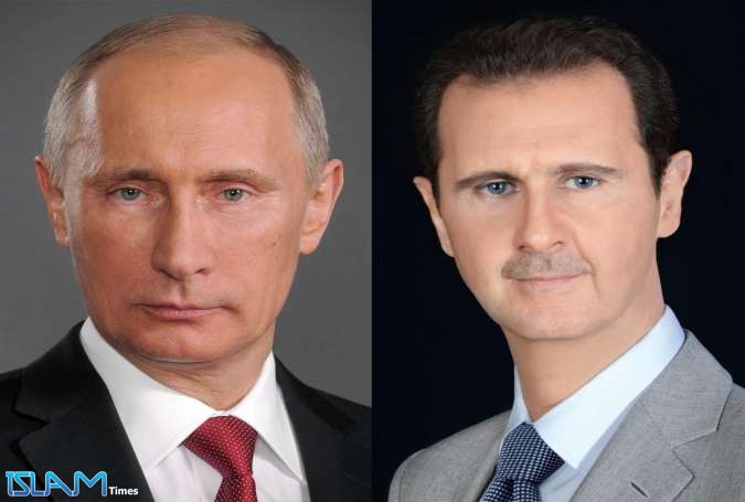 الأسد يشكر بوتين بحميميم على مشاركة روسيا الفعالة بمحارب الإرهاب