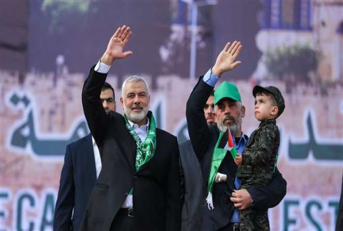 Head of Hamas Political Bureau Ismail Haniyeh and Hamas
