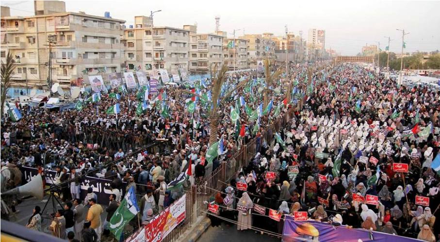 جماعت اسلامی کراچی کے تحت القدس ملین مارچ کی تصویری جھلکیاں