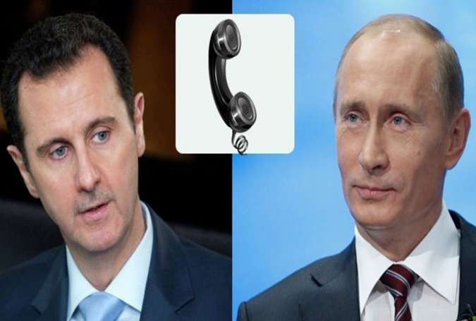 پوتین در تماس تلفنی اش با بشار اسد بر چه موضوعی تاکید کرد؟