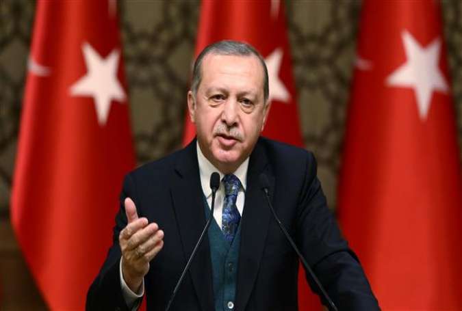Turkish President Recep Tayyip Erdogan speaks during a ceremony in Ankara, Turkey, on December 21, 2017. (Photo by Reuters)