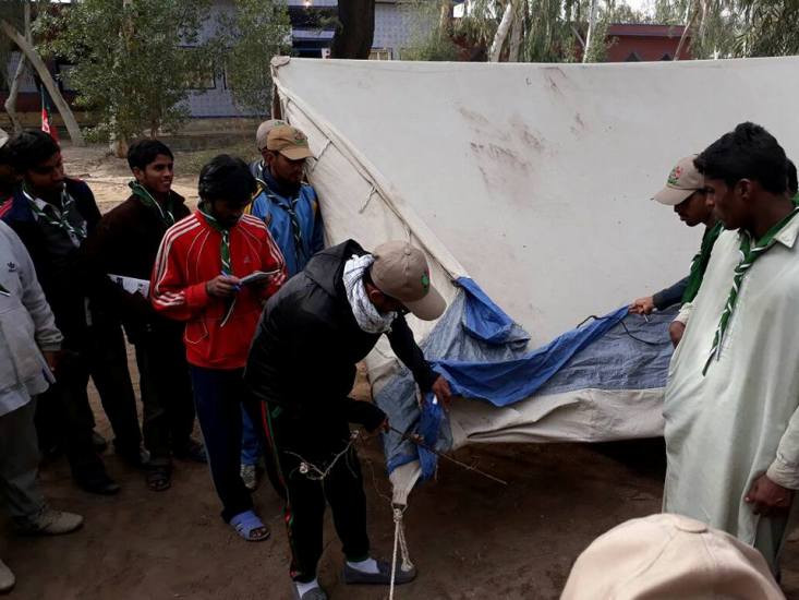 سکھر، آئی ایس او پاکستان کے شعبہ اسکاوٹنگ کے زیراہتمام موسم سرما کے اسکاوٹ کیمپ کی تصاویر