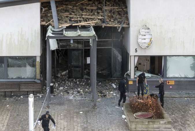سویڈن، میٹرو اسٹیشن کے باہر دھماکہ