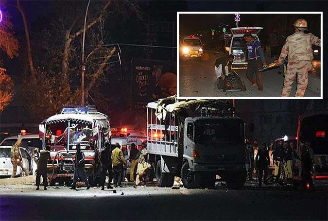 کوئٹہ جی پی او چوک پر خودکش دھماکہ، 5 پولیس اہلکاروں سمیت 7 افراد جاں بحق اور 25 زخمی