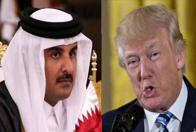 تشکر ترامپ از امیر قطر به خاطر ایفای نقش در زمینه ی مبارزه با تروریسم