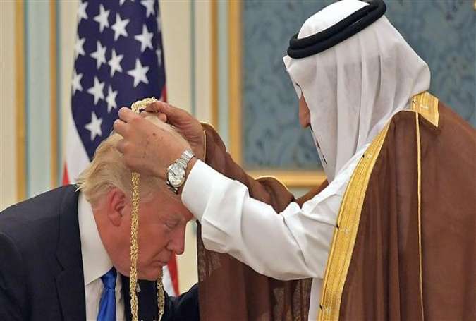 Donald Trump, US President receives the Order of Abdulaziz al-Saud medal from Saudi Arabia