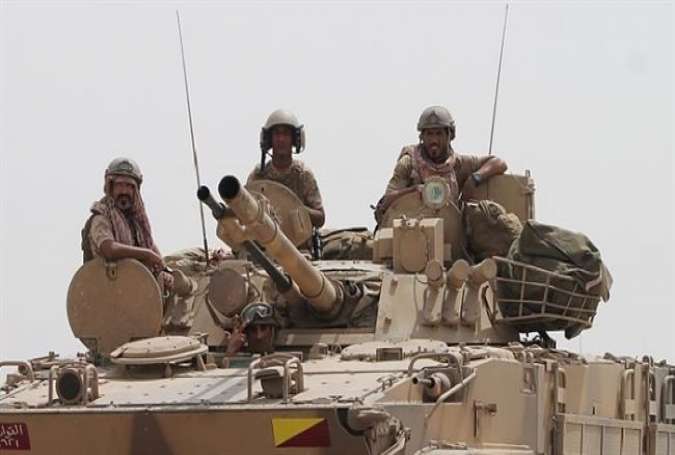 A file photo of Saudi-led forces on the outskirts of the southern Yemen port city of Aden
