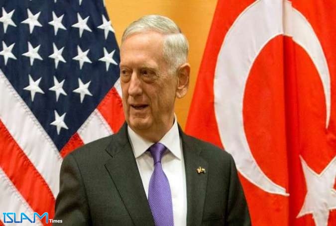 ماتيس: تركيا أبلغتنا قبل غاراتها الجوية شمالي سوريا