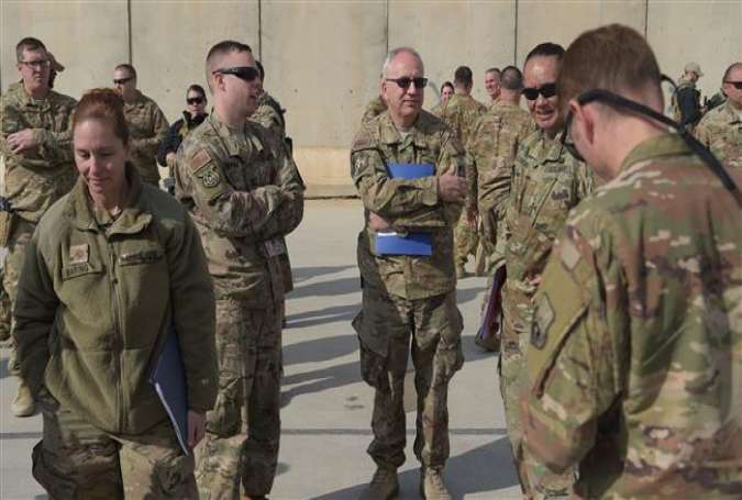 US soldiers gather at Kandahar Air base in Afghanistan, on January 23, 2018. (Photo by AFP)