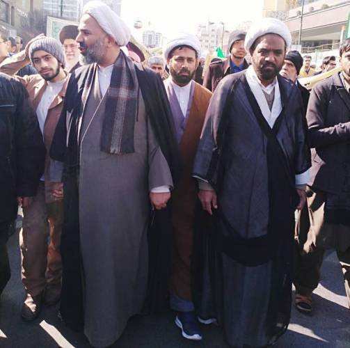 مشہد مقدس، ایم ڈبلیو ایم کے وفد کی سیکرٹری جنرل عقیل حسین خان کی قیادت میں انقلاب اسلامی کے جشن میں شرکت
