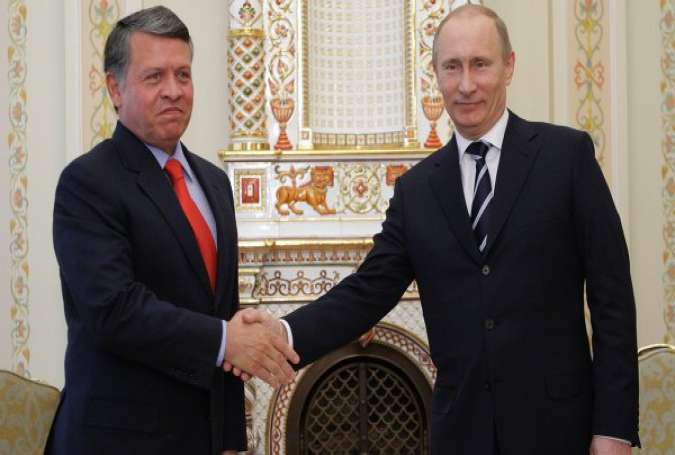دیدار شاه اردن و رئیس جمهوری روسیه در مسکو