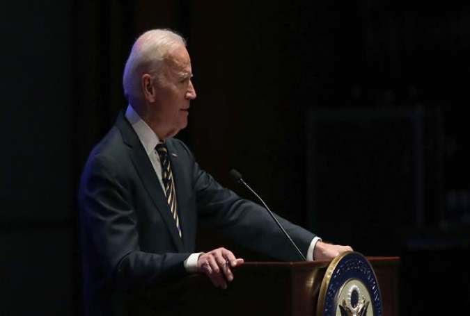 Former US Vice President Joseph Biden speaks to House Democrats during their 2018 Issues Conference on Capitol Hill on February 7, 2018 in Washington, DC. (Photo by AFP)