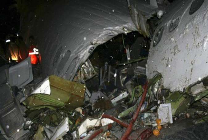 The wreckage of the Iranian Boeing 727 airplane is pictured after it crashed near cit of Urmia in the northwestern Iranian province of West Azarbaijan on January 9, 2011. (Photo by Reuters)
