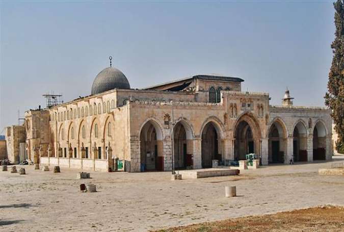 The file photo shows al-Aqsa mosque in Jerusalem al-Quds.
