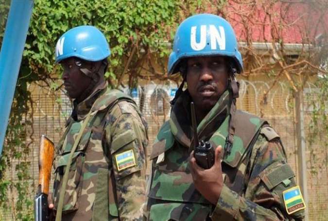 A file photo of UN peacekeepers in South Sudan
