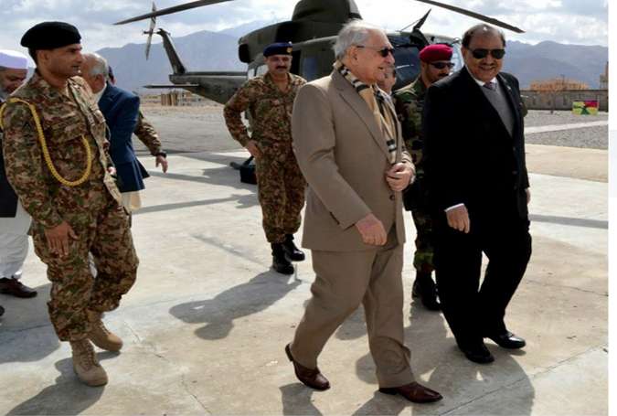 کوئٹہ، صدر ممنون حسین 2 روزہ دورے پر صوبائی دارلحکومت پہنچ گئے