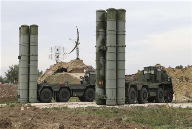 In this file photo provided by the Russian Defense Ministry Press Service, Russian S-400 long-range air defense missile systems are deployed at Hemeimim air base in Latakia, Syria. (Via AP)