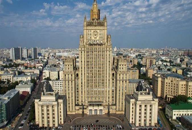 A view of the Russian Foreign Ministry building in Moscow