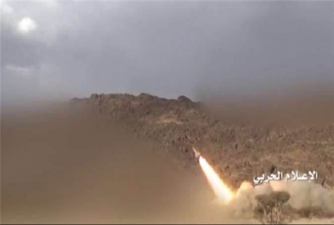 صاروخ "زلزال1" يمني يدك ميليشيات التحالف السعودي في نهم