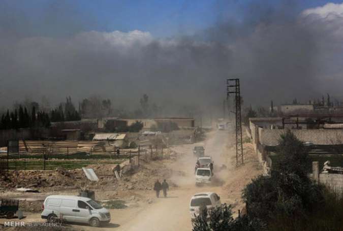ضرب الاجل ارتش سوریه به تروریستها برای خروج از حرستا